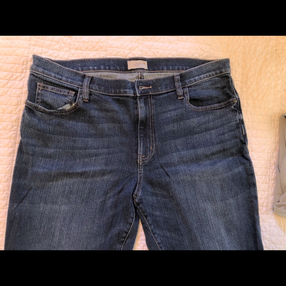 LOFT Boyfriend Cut Jeans, Straightleg, Size 12